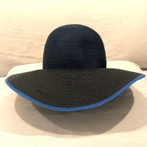 Rag & Bone Black & Blue Straw Hat